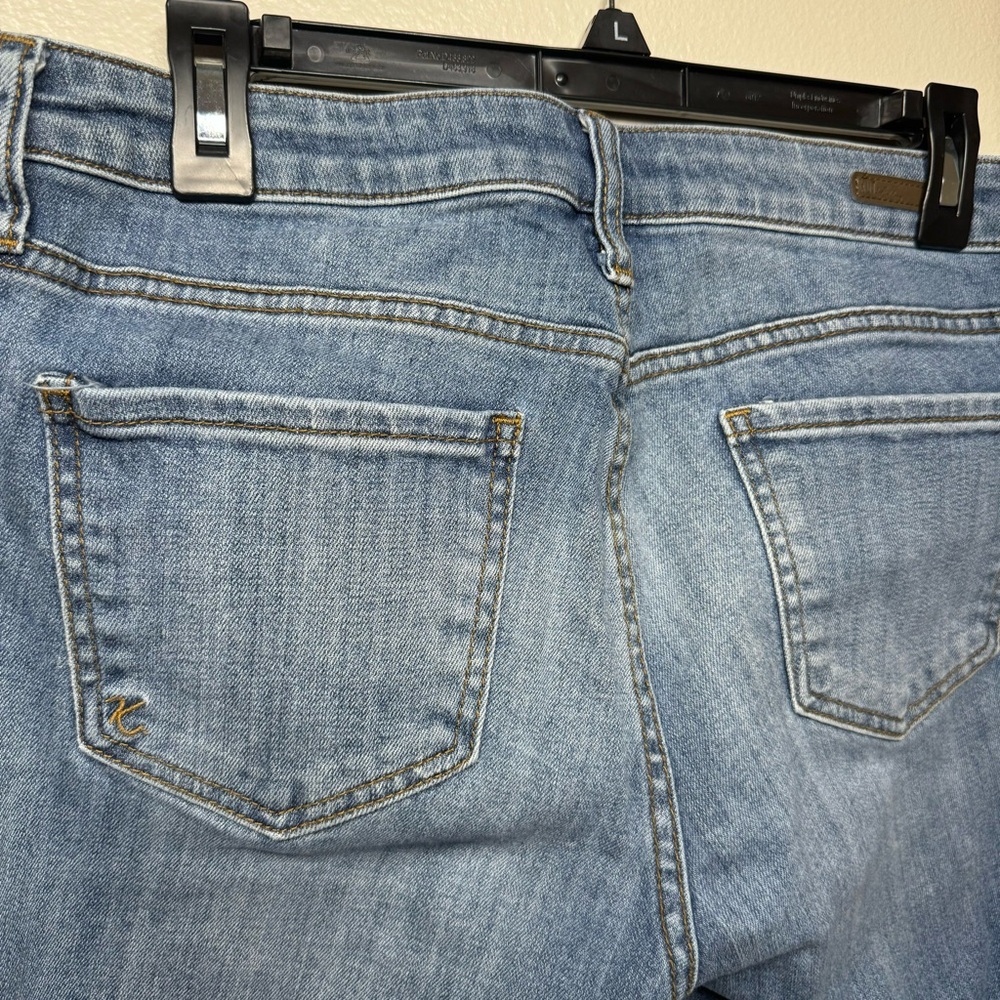 KUT FROM THE KLOTH Cropped Cuffed Straight Leg Non-Distressed Jeans Women Size 6 - Picture 5 of 7